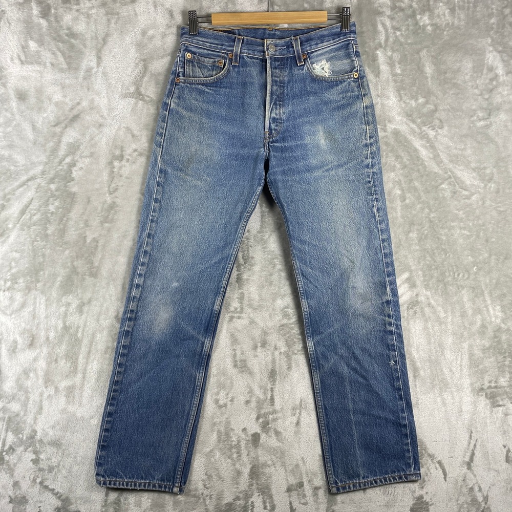 Vintage Levis 501xx Jeans Men 30x32 fit 29x28 Shrink Fit 501-0000 Whisker Fade